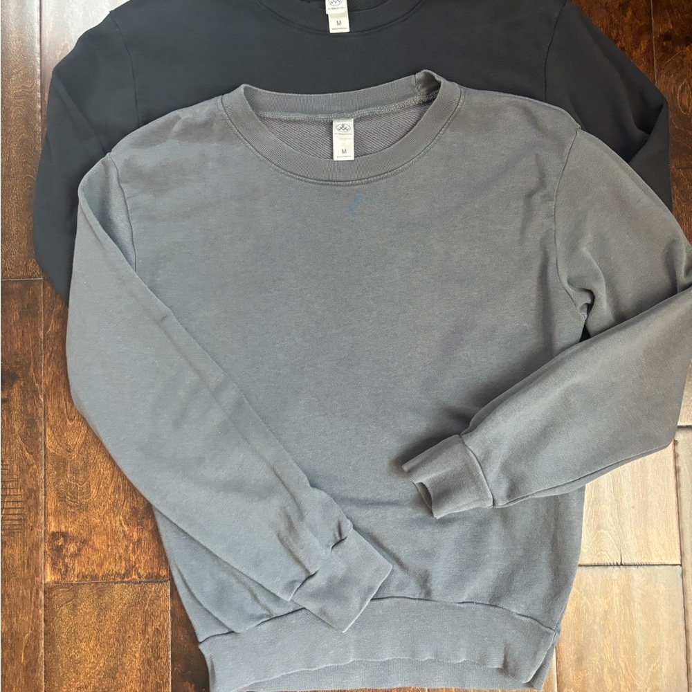 Bundle of 2 Alternative Gray and Charcoal Crewneck Sweatshirts